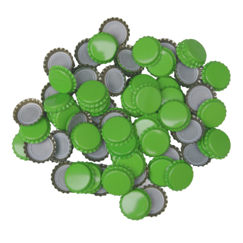 26mm Crown Bottle Caps Light Green